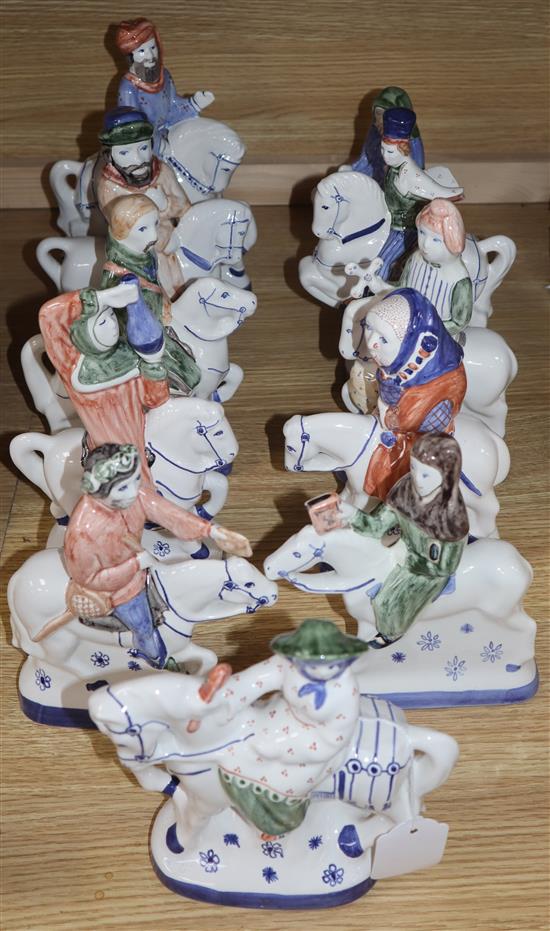 A group of twelve Rye Pottery Canterbury Tales figures